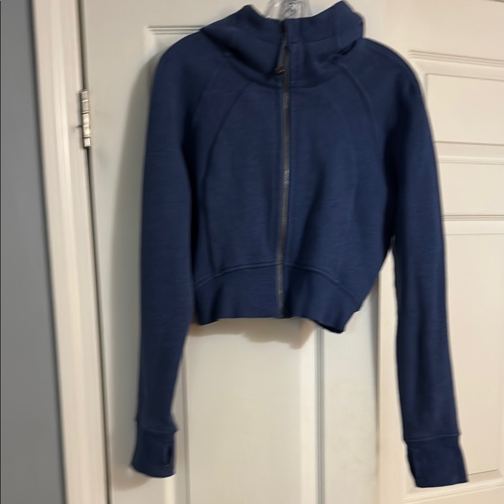 lululemon athletica Blue scuba full-zip. Worn twice. Exceptional used condition.